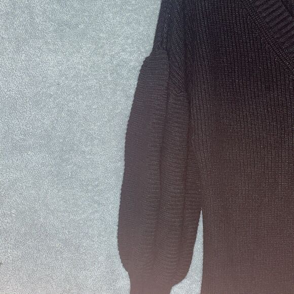 Express Dress Womens Medium Black Sweater Midi Ribbed Minimalist Timeless Fall - Picture 7 of 10